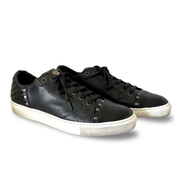 Versace Collection Black Leather Sneaker V900 576 (made in Portugal)